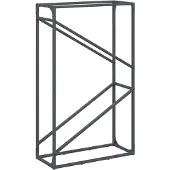 vidaXL Brandhoutrek 60x25x100 cm koudgewalst staal antracietkleurig