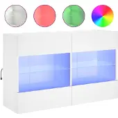 vidaXL Tv-wandmeubel met LED-verlichting 98,5x30x60,5 cm wit