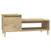 vidaXL Salontafel 100x50x45 cm bewerkt hout sonoma eiken