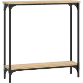 vidaXL Consoletafel Sonoma Eiken 75x22,5x75 cm Bewerkt Hout