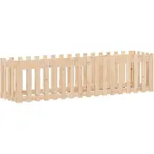 vidaXL Plantenbak verhoogd met hekontwerp 200x50x50 cm grenenhout