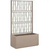 vidaXL Plantenbak met latwerk 80x36x140 cm polypropeen lichtbruin