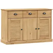 vidaXL Dressoir met lades VIGO 113x40x75 cm massief grenenhout
