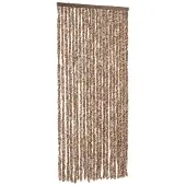 vidaXL Vliegenhor met beige en donkerbruine kleur, 100x220 cm, chenille