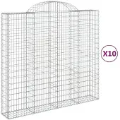vidaXL Schanskorven 10 st gewelfd 200x50x180/200 cm ijzer