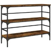 vidaXL Wandtafel 100x32x75 cm bewerkt hout gerookt eikenkleurig