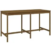 vidaXL Tuintafel, honingbruin, 203,5x90x110 cm, massief grenenhout