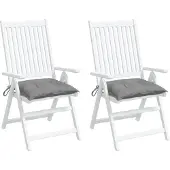 vidaXL Stoelkussens 2 st 50x50x7 cm oxford stof grijs