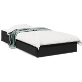 vidaXL Bedframe met lades bewerkt hout zwart 90x190 cm