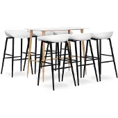 vidaXL 7-delige Barset wit