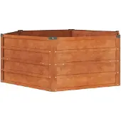 vidaXL Plantenbak verhoogd 129x129x45 cm cortenstaal roestig