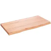 vidaXL Tafelblad 80x40x(2-4) cm behandeld massief eikenhout lichtbruin