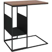 vidaXL Bijzettafel 55x36x59,5 cm bewerkt hout zwart