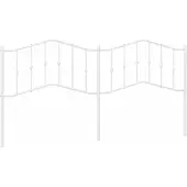 vidaXL Vervangend hoofdbord 200 cm metaal wit