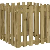 vidaXL Plantenbak met hekontwerp 60x60x60 cm geïmpregneerd grenenhout