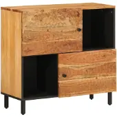 vidaXL Bijzetkast 80x33x75 cm massief acaciahout