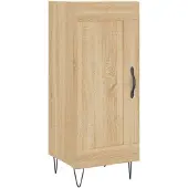 vidaXL Dressoir 34,5x34x90 cm bewerkt hout sonoma eiken
