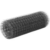 vidaXL Stalen draadhek met PVC-coating, 25x0,5 meter, grijs