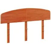 vidaXL Hoofdbord 120 cm massief grenenhout wasbruin