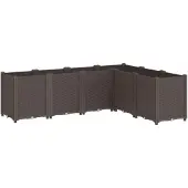 vidaXL Plantenbak 160x120x53 cm polypropeen bruin