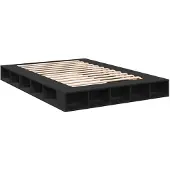 vidaXL Bedframe, zwart, 160x200 cm, houtvezel