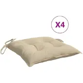 vidaXL Palletkussens 4 st 50x50x7 cm oxford stof beige