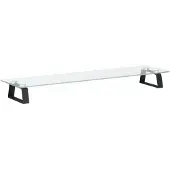 vidaXL Monitorstandaard 80x20x8 cm gehard glas en metaal zwart
