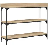 vidaXL Wandtafel met schappen 100x30x80 cm sonoma eikenkleurig