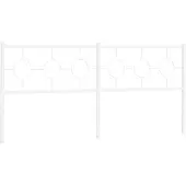 vidaXL Vervangend hoofdbord 193 cm metaal wit