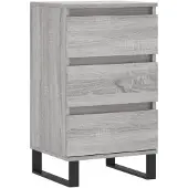 vidaXL Dressoir 40x35x70 cm bewerkt hout grijs sonoma
