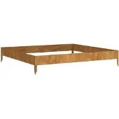 vidaXL Plantenbak verhoogd 100x100x18,5 cm cortenstaal