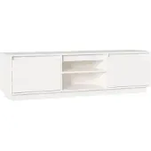 vidaXL Tv-meubel 140x35x40 cm massief grenenhout wit