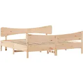 vidaXL Bedframe zonder matras massief grenenhout 200x200 cm