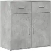 vidaXL Dressoir 79x38x80 cm bewerkt hout betongrijs