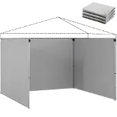 Outsunny Zijpanelen voor paviljoen-Oxford-stof-300L x 200B cm-Lichtgrijs