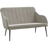vidaXL Bankje 110x76x80 cm fluweel lichtgrijs