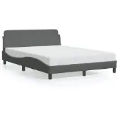 vidaXL Bedframe "Dover" 120x200 cm stof donkergrijs