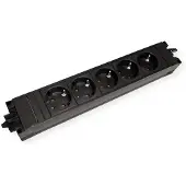 Bachmann stekkerdoos met Wieland GST18 installatiestekker en 5 contacten / zwart