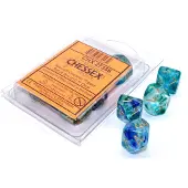 Chessex Nevel oceaan/goud Luminarium D10 Dobbelsteenset (10 stuks)