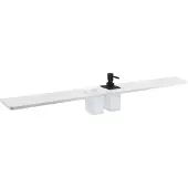 Sapho Abeline - Plancet met zeepdispenser en glazen, 100 cm, mat wit/zwart AE102-0101-03