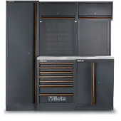 Beta werkplaatsinrichting, RVS werkblad, 196-delig, C45PRO 2.0 B7X/196UT