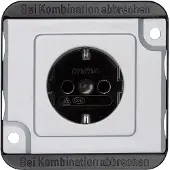 Merten SCHUKO-stopcontact MEG2300-7060, mat zilver, met BRS-aansluitklemmen, PANZER-uitvoering