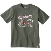 Carhartt - Dearborn Relaxed Holiday T-Shirt - T-shirt L, olijfgroen/grijs