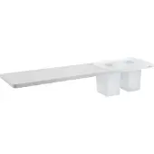 Sapho Abeline Planchet + 2x beker, 50cm, Rockstone, mat wit