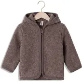 Huttelihut Baby Jassen Jacket Wool Fleece - Taupe - Maat 68