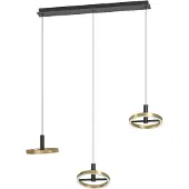 Eglo Hanglamp Brest 3 Lichts Recht Zwart Met Goud