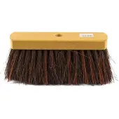 123schoon Straatbezem met lange PVC haren geel | 31 cm (huismerk)