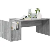vidaXL Salontafel Grijs Sonoma 90 x 45 x 35 cm Bewerkt hout
