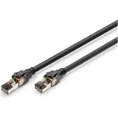Digitus DK-1843-030 RJ45 Netwerkkabel, patchkabel CAT 8.1 S/FTP 3 m Zwart Kleurcodering, Afgeschermd, Meerdradig, Met anti-kniktule 1 stuk(s)