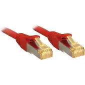 Lindy 47296 RJ45 Netwerkkabel, patchkabel CAT 6a (losse kabel CAT 7) S/FTP 5.00 m Rood Snagless 1 stuk(s)